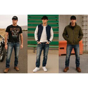 American Fighter Legend Void Bonneville Jean Men 27 Slim Vintage Americana